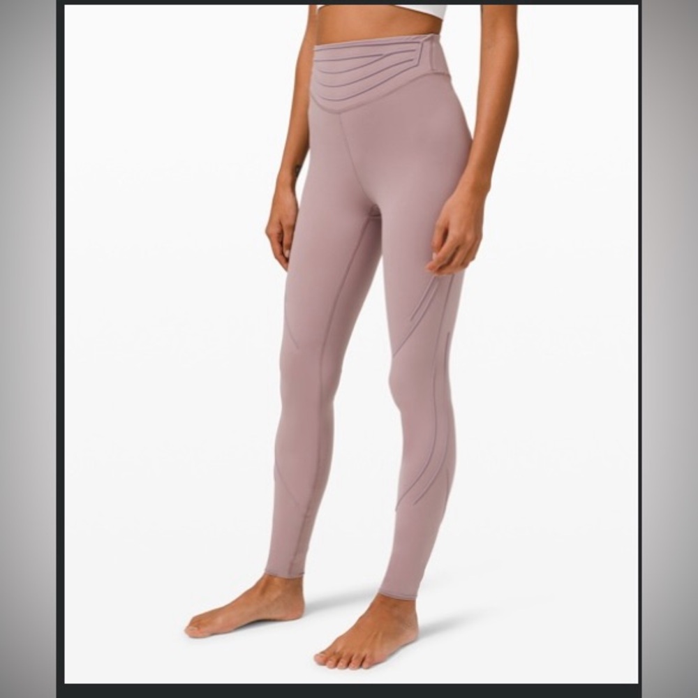 Lululemon 28” get in line super high rise tight leggings.Color: violet verbana.